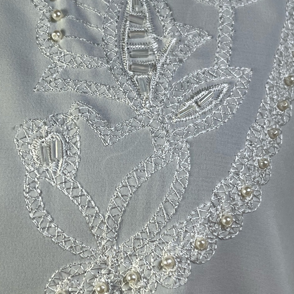 Vintage Sz10 Embellished Blouse Coquette Cottage Core 80s-90s Vibes - Picture 5 of 9